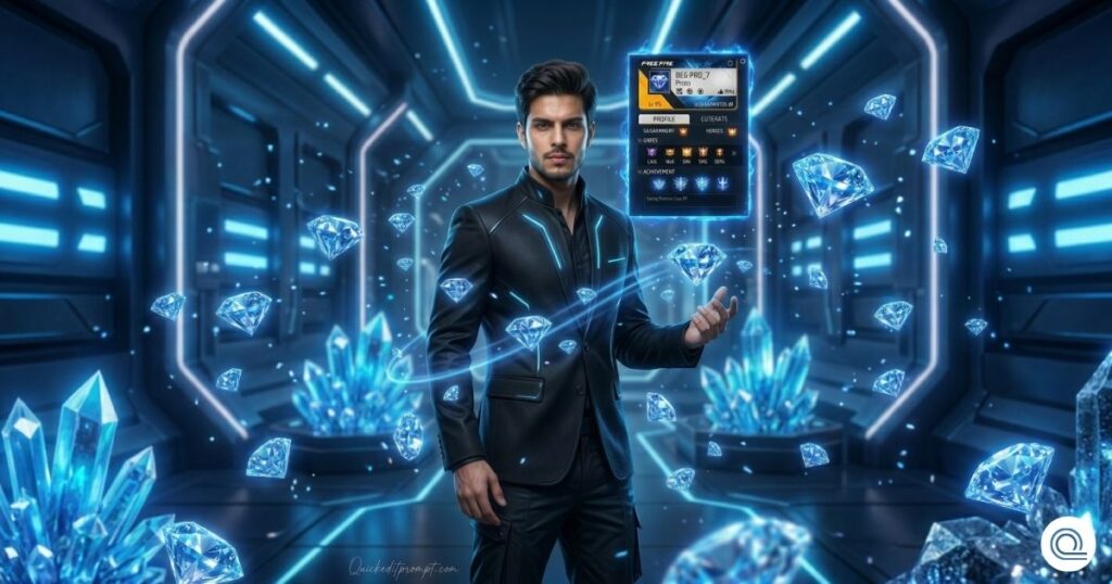 Diamond Elite Profile Free Fire AI Photo Editing Prompt