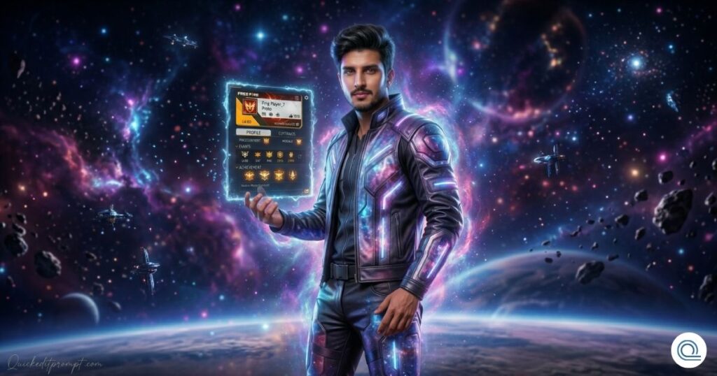 Galaxy Universe Free Fire AI Photo Editing Prompt