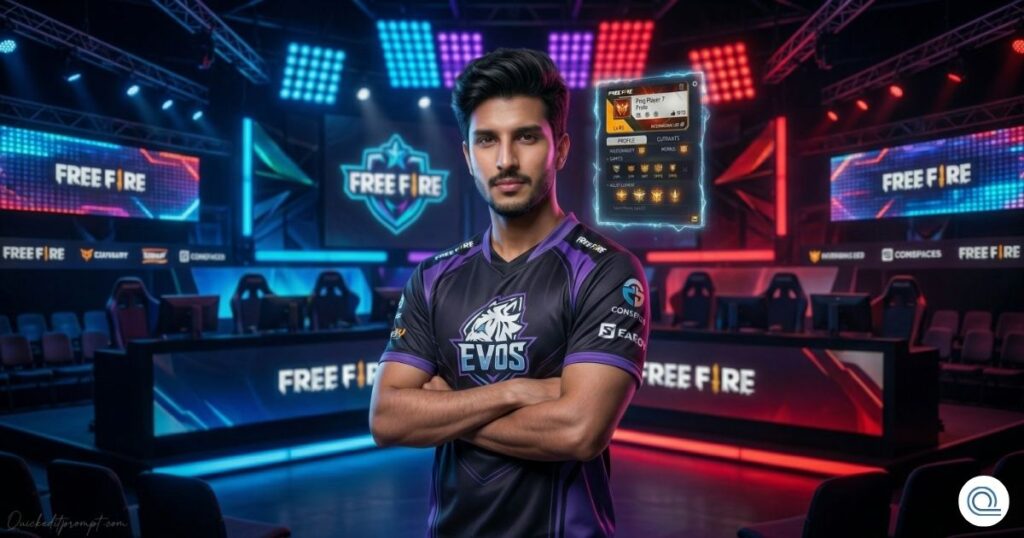 Pro Esports Player Free Fire AI Photo Editing Prompt