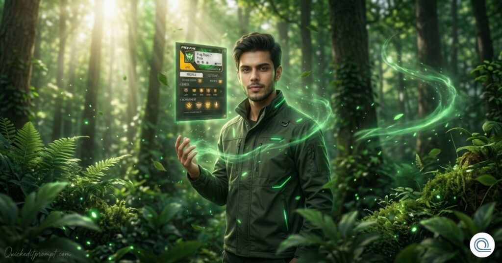 Nature Green Aura Free Fire AI Photo Editing Prompt